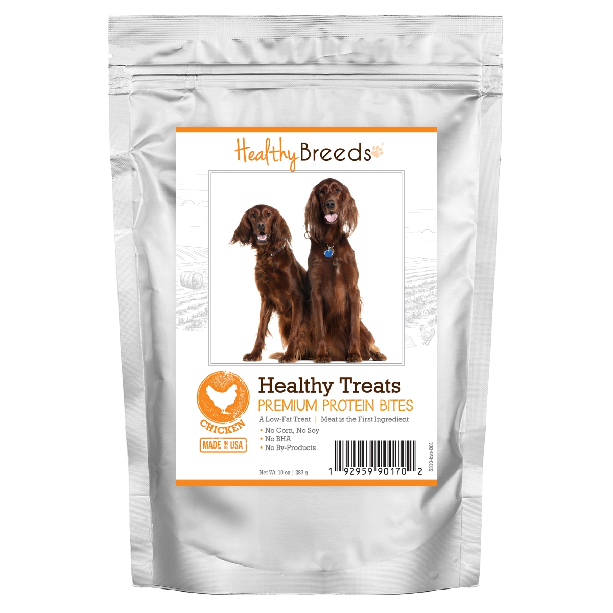 Picture of Healthy Breeds 192959901702 Irish Setter Healthy Treats Premium Protein Bites Chicken Dog Treats&#44; 10 oz