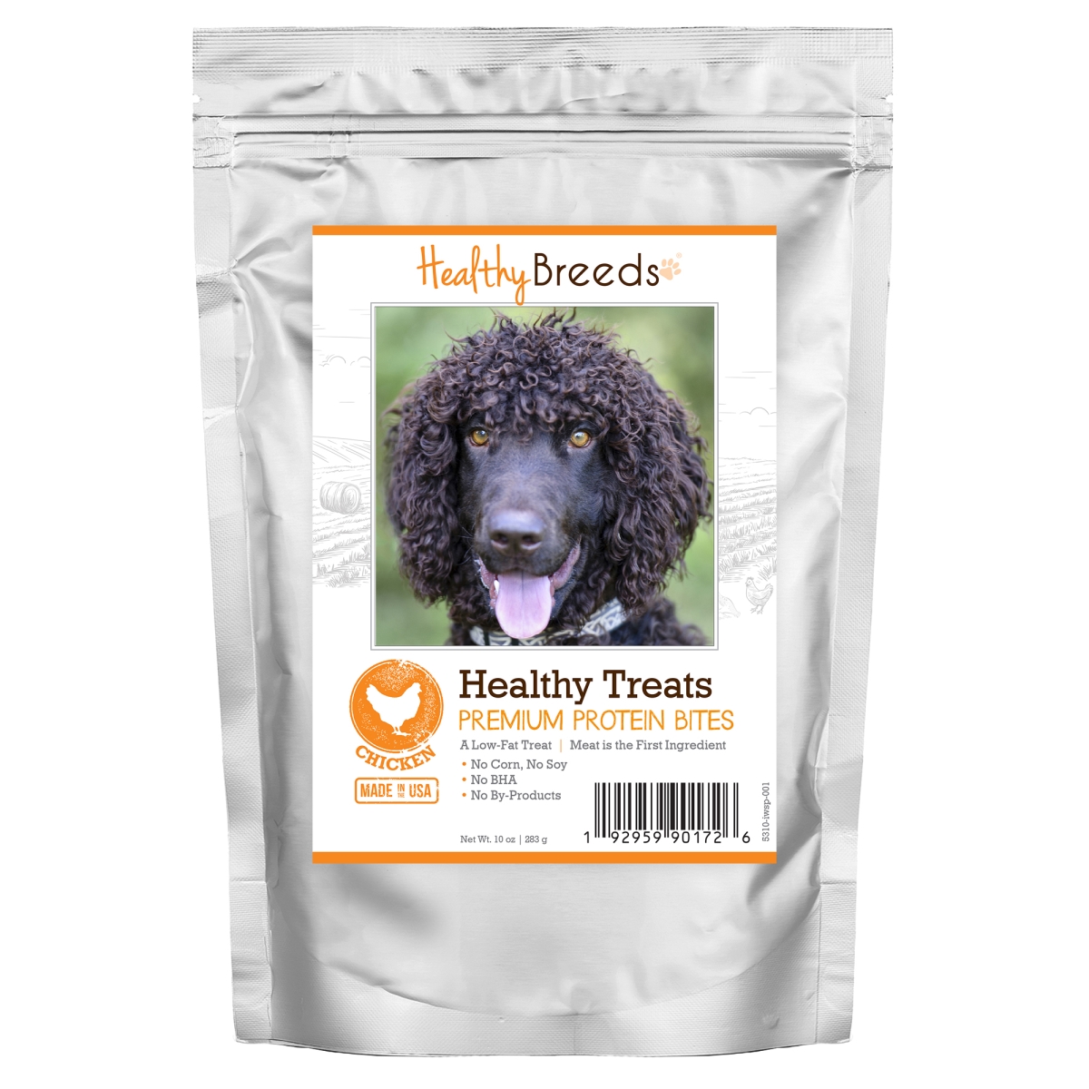Picture of Healthy Breeds 192959901726 Irish Water Spaniel Healthy Treats Premium Protein Bites Chicken Dog Treats&#44; 10 oz