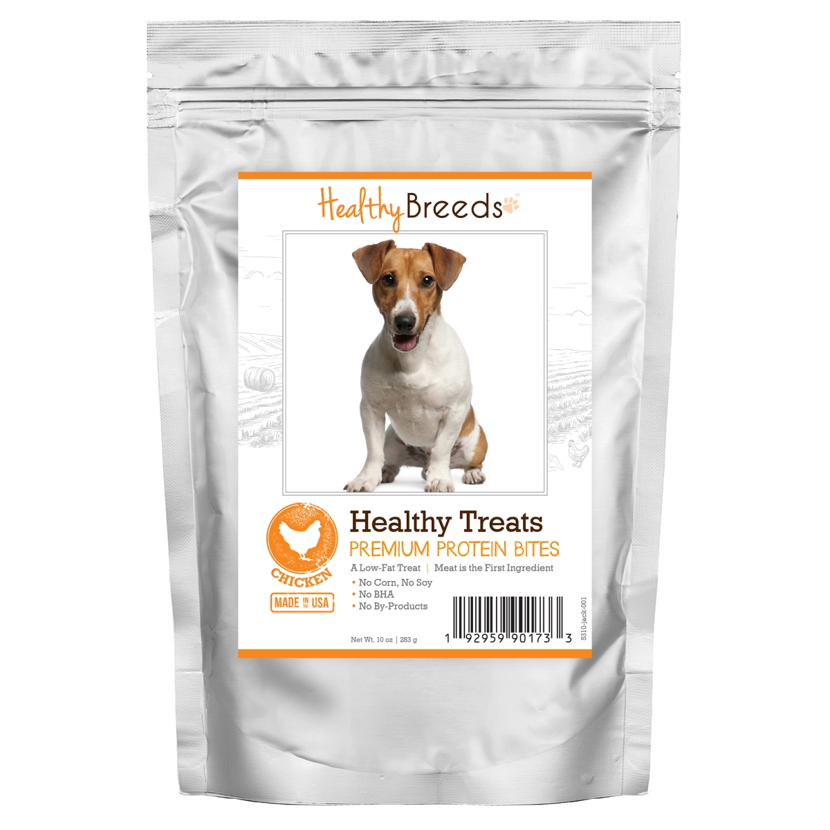 Picture of Healthy Breeds 192959901733 Jack Russell Terrier Healthy Treats Premium Protein Bites Chicken Dog Treats&#44; 10 oz