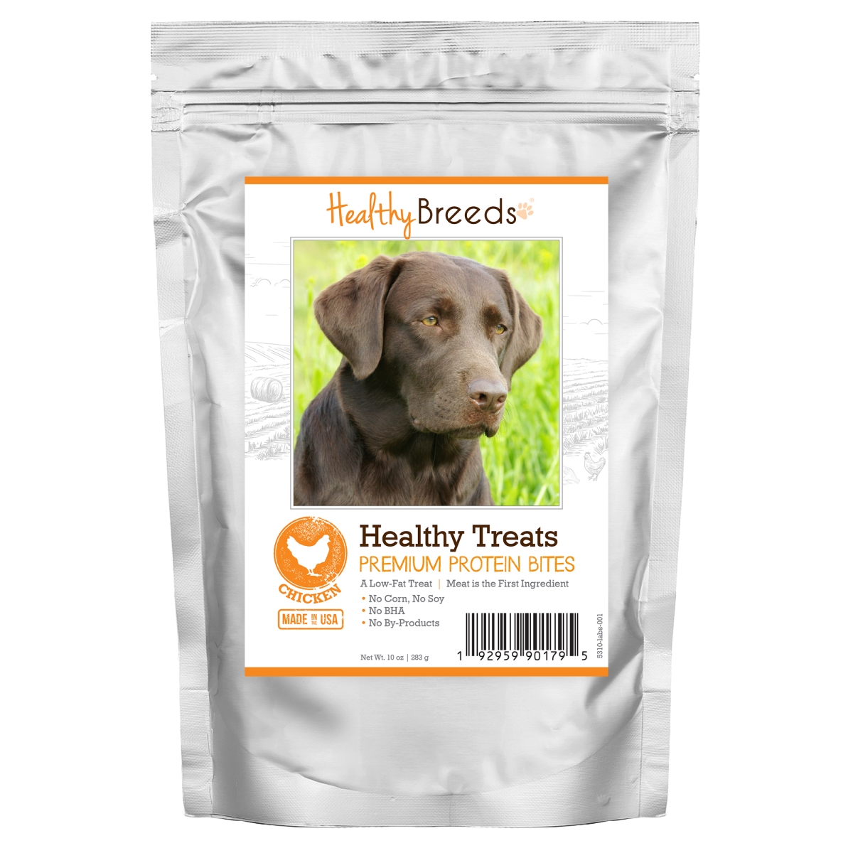 Picture of Healthy Breeds 192959901795 Labrador Retriever Healthy Treats Premium Protein Bites Chicken Dog Treats&#44; 10 oz