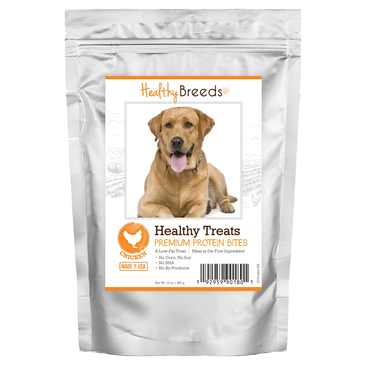 Picture of Healthy Breeds 192959901801 Labrador Retriever Healthy Treats Premium Protein Bites Chicken Dog Treats&#44; 10 oz