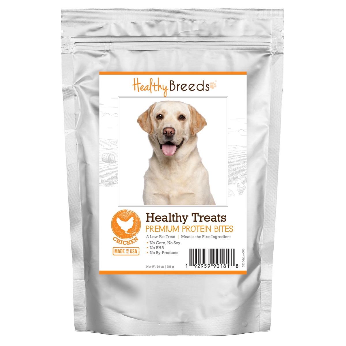 Picture of Healthy Breeds 192959901818 Labrador Retriever Healthy Treats Premium Protein Bites Chicken Dog Treats&#44; 10 oz