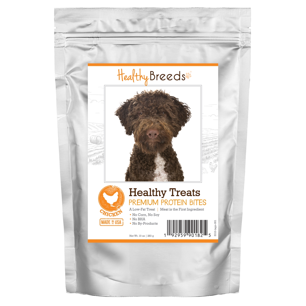 Picture of Healthy Breeds 192959901825 Lagotti Romagnoli Healthy Treats Premium Protein Bites Chicken Dog Treats&#44; 10 oz