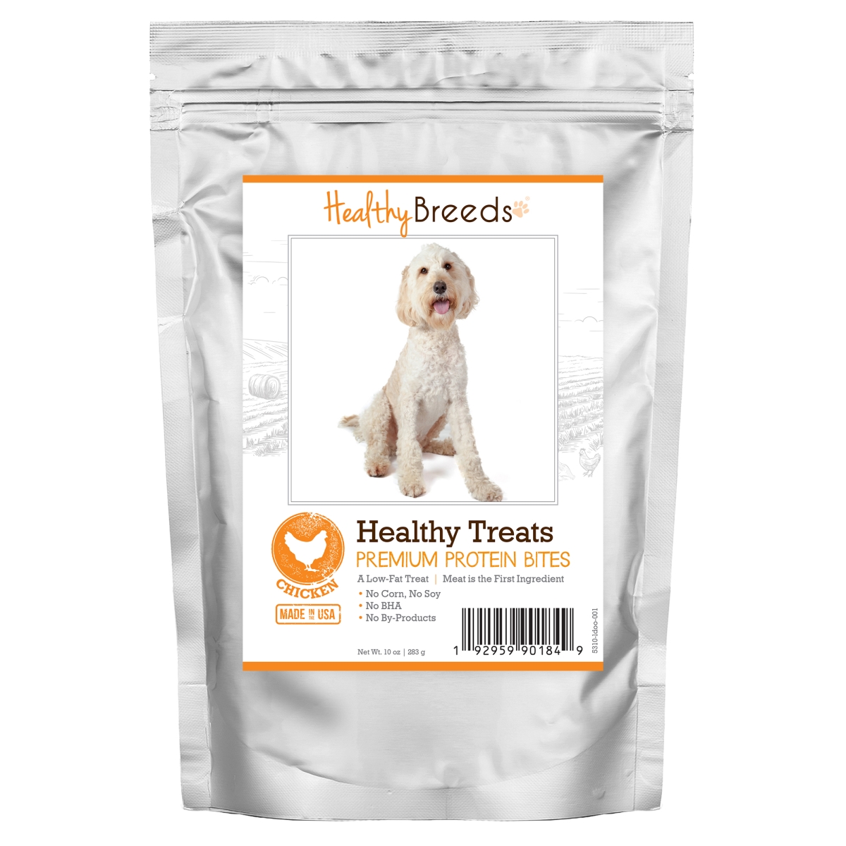 Picture of Healthy Breeds 192959901849 Labradoodle Healthy Treats Premium Protein Bites Chicken Dog Treats&#44; 10 oz