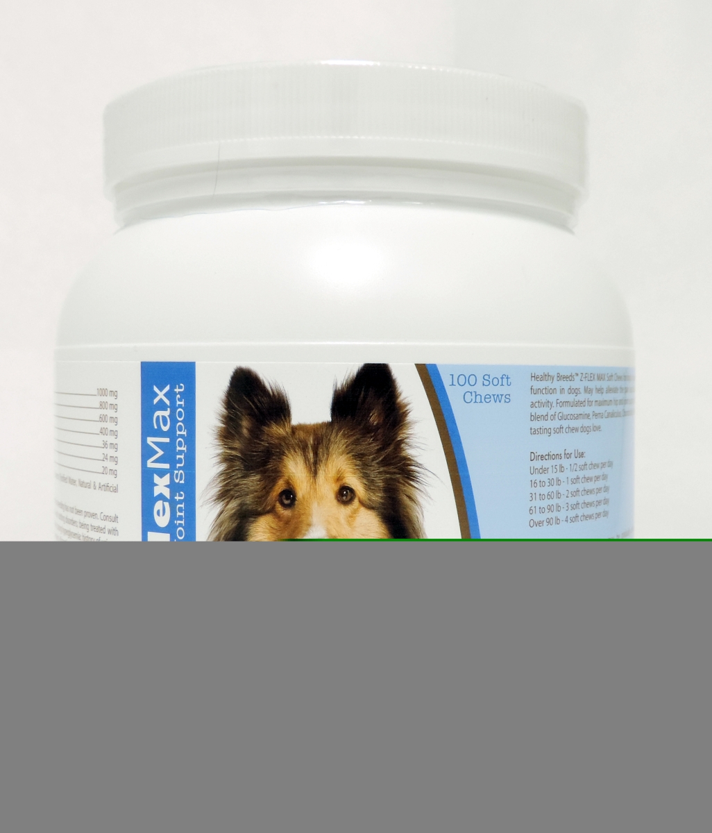 Picture of Healthy Breeds 840235114321 Shetland Sheepdog Z-Flex Max Hip & Joint Soft Chews - 100 Count