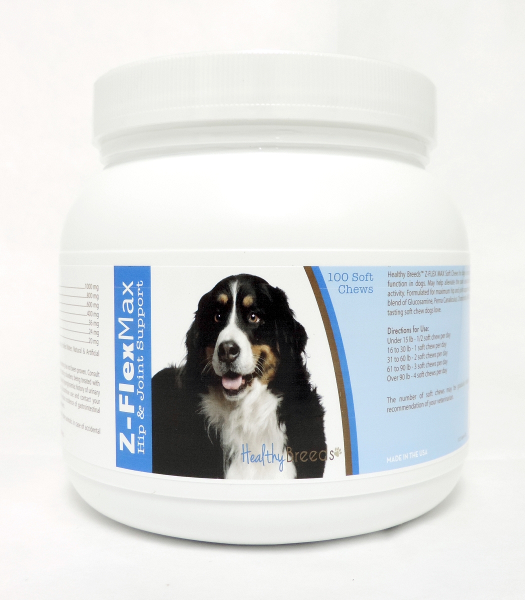 Picture of Healthy Breeds 840235102519 Bernese Mountain Dog Z-Flex Max Hip & Joint Soft Chews - 100 Count