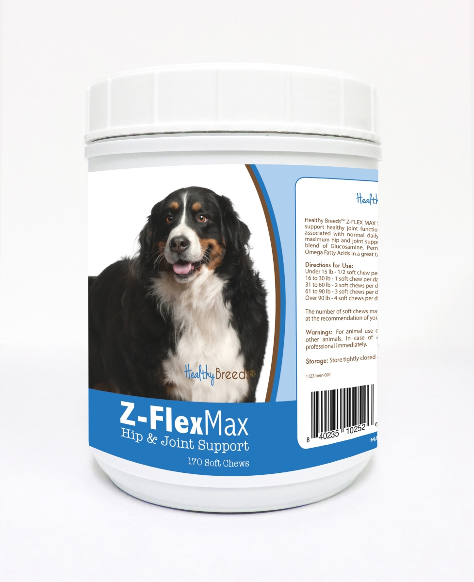 Picture of Healthy Breeds 840235102526 Bernese Mountain Dog Z-Flex Max Hip & Joint Soft Chews - 170 Count
