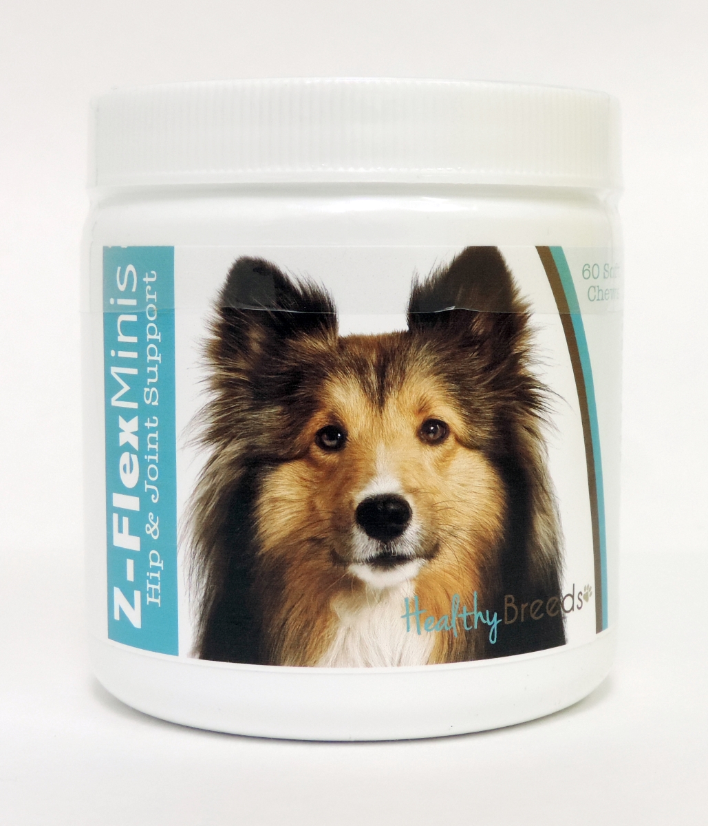 Picture of Healthy Breeds 840235114376 Shetland Sheepdog Z-Flex Minis Hip & Joint Support Soft Chews - 60 Count