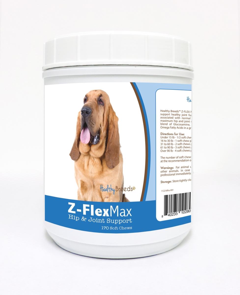 Picture of Healthy Breeds 840235102809 Bloodhound Z-Flex Max Hip & Joint Soft Chews - 170 Count
