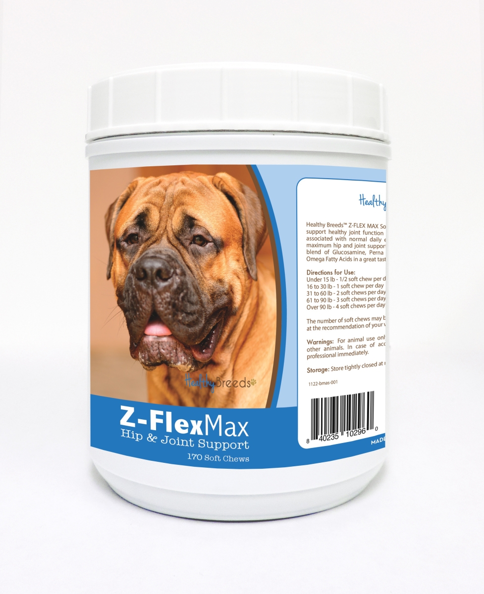 Picture of Healthy Breeds 840235102960 Bullmastiff Z-Flex Max Hip & Joint Soft Chews - 170 Count