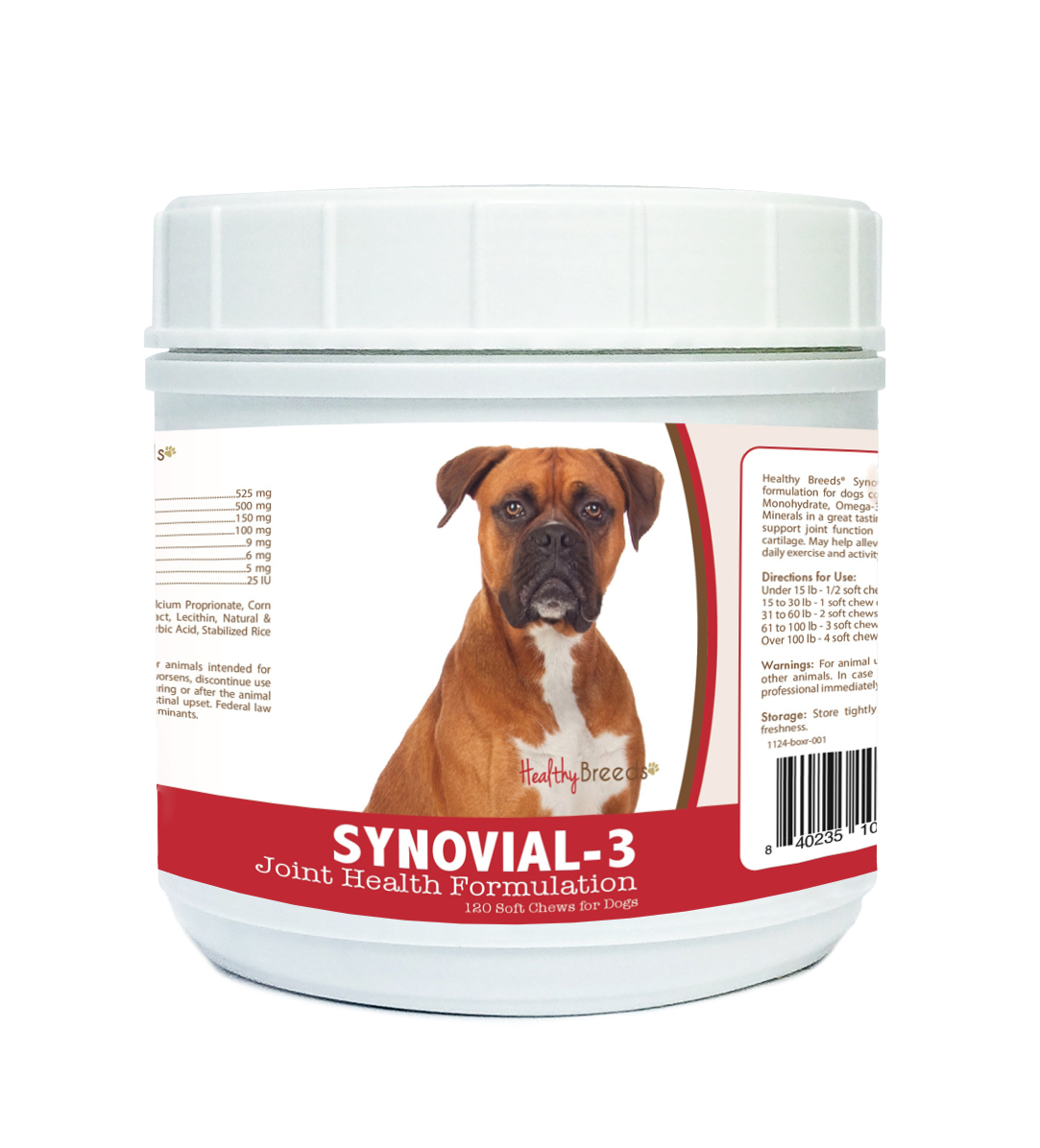 Picture of Healthy Breeds 840235103141 Boxer Synovial-3 Joint Health Formulation - 120 Count