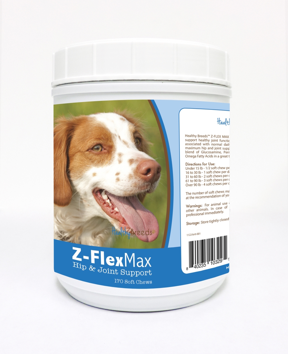 Picture of Healthy Breeds 840235103295 Brittany Z-Flex Max Hip & Joint Soft Chews - 170 Count