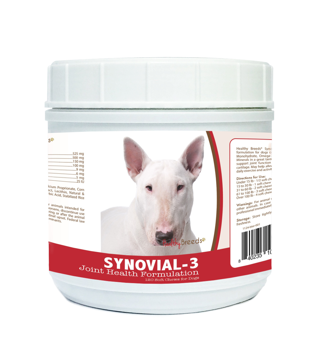 Picture of Healthy Breeds 840235103899 Bull Terrier Synovial-3 Joint Health Formulation - 120 Count