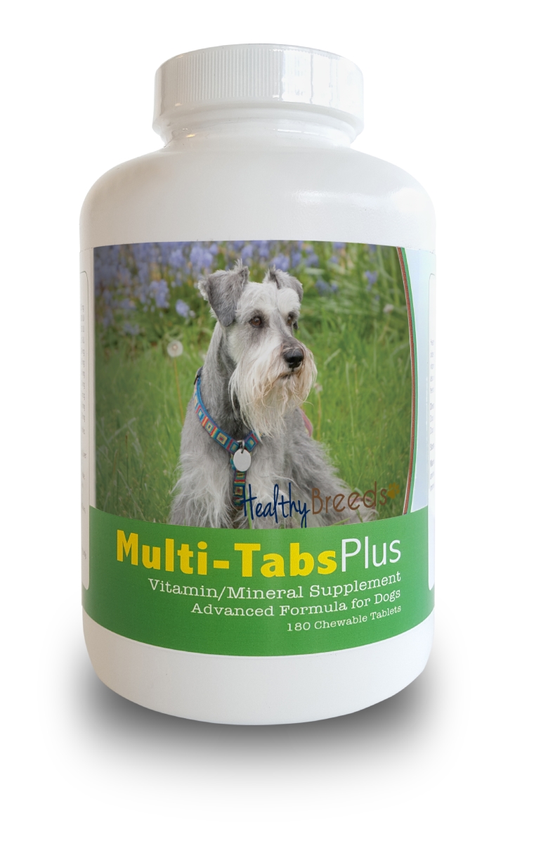 Picture of Healthy Breeds 840235140481 Miniature Schnauzer Multi-Tabs Plus Chewable Tablets, 180 Count