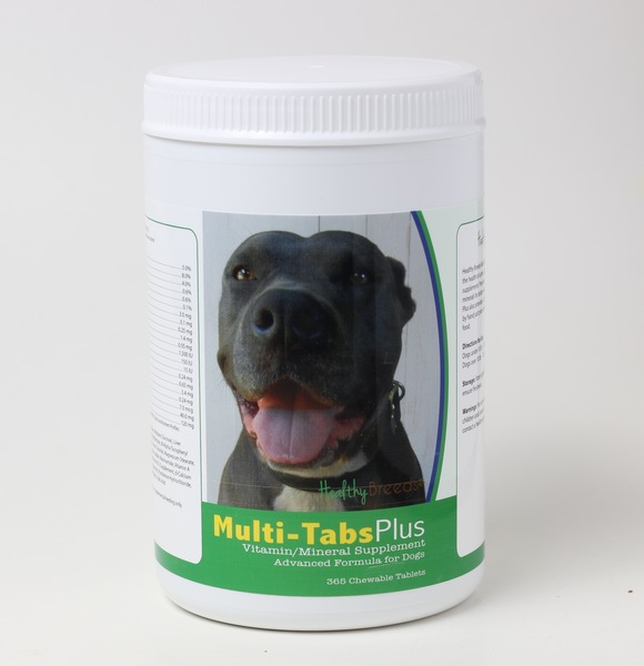 Picture of Healthy Breeds 840235140566 Pit Bull Multi-Tabs Vitamin Plus Chewable Tablets, 180 Count