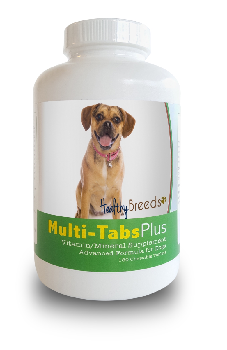 Picture of Healthy Breeds 840235140634 Puggle Multi-Tabs Plus Chewable Tablets, 180 Count