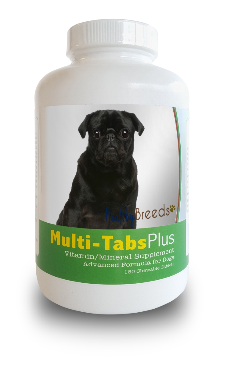 Picture of Healthy Breeds 840235140641 Pug Multi-Tabs Vitamin Plus Chewable Tablets, 180 Count