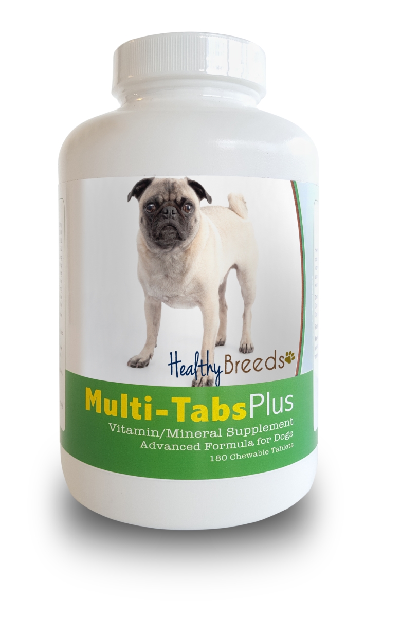 Picture of Healthy Breeds 840235140658 Pug Multi-Tabs Plus Chewable Tablets, 180 Count
