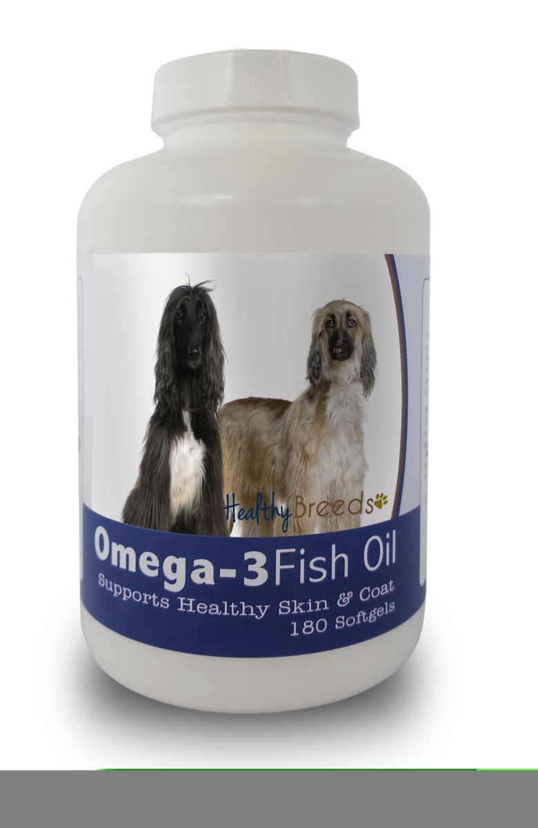 Picture of Healthy Breeds 840235140931 Afghan Hound Omega-3 Fish Oil Softgels&#44; 180 Count