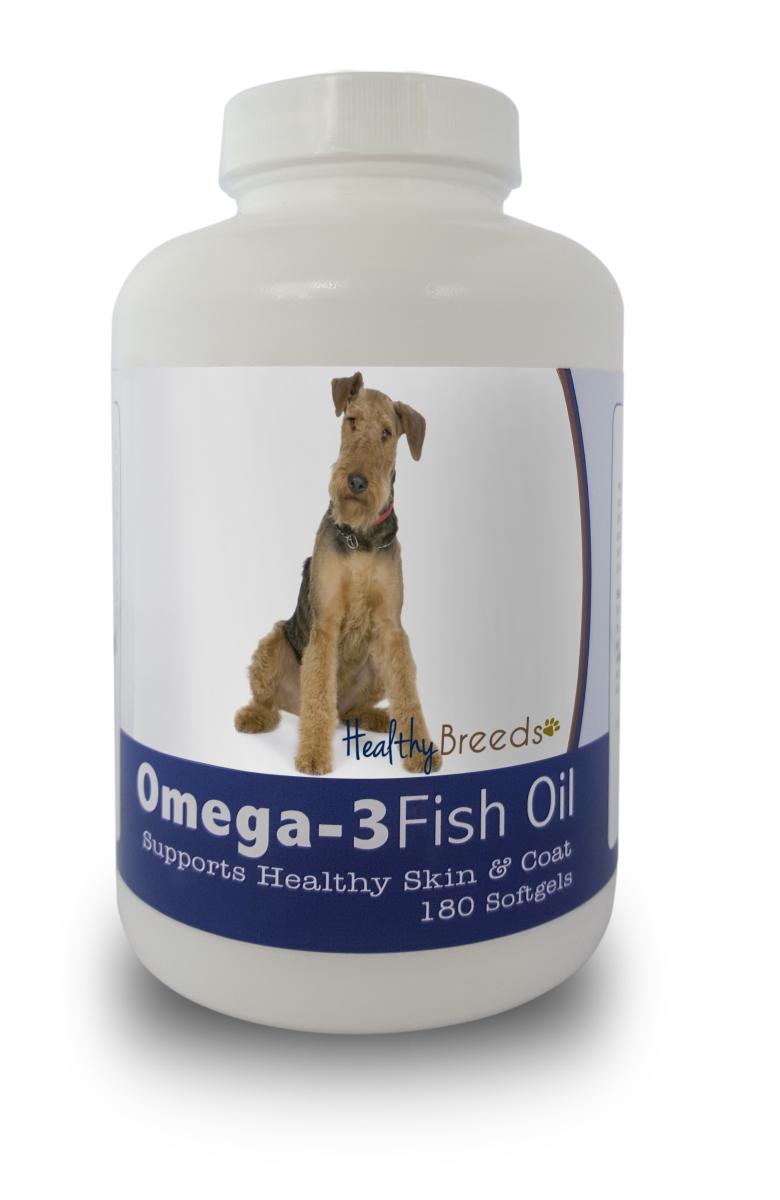 Picture of Healthy Breeds 840235140948 Airedale Terrier Omega-3 Fish Oil Softgels&#44; 180 Count
