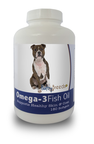 Picture of Healthy Breeds 840235140979 Staffordshire Bull Terrier Omega-3 Fish Oil Softgels&#44; 180 Count