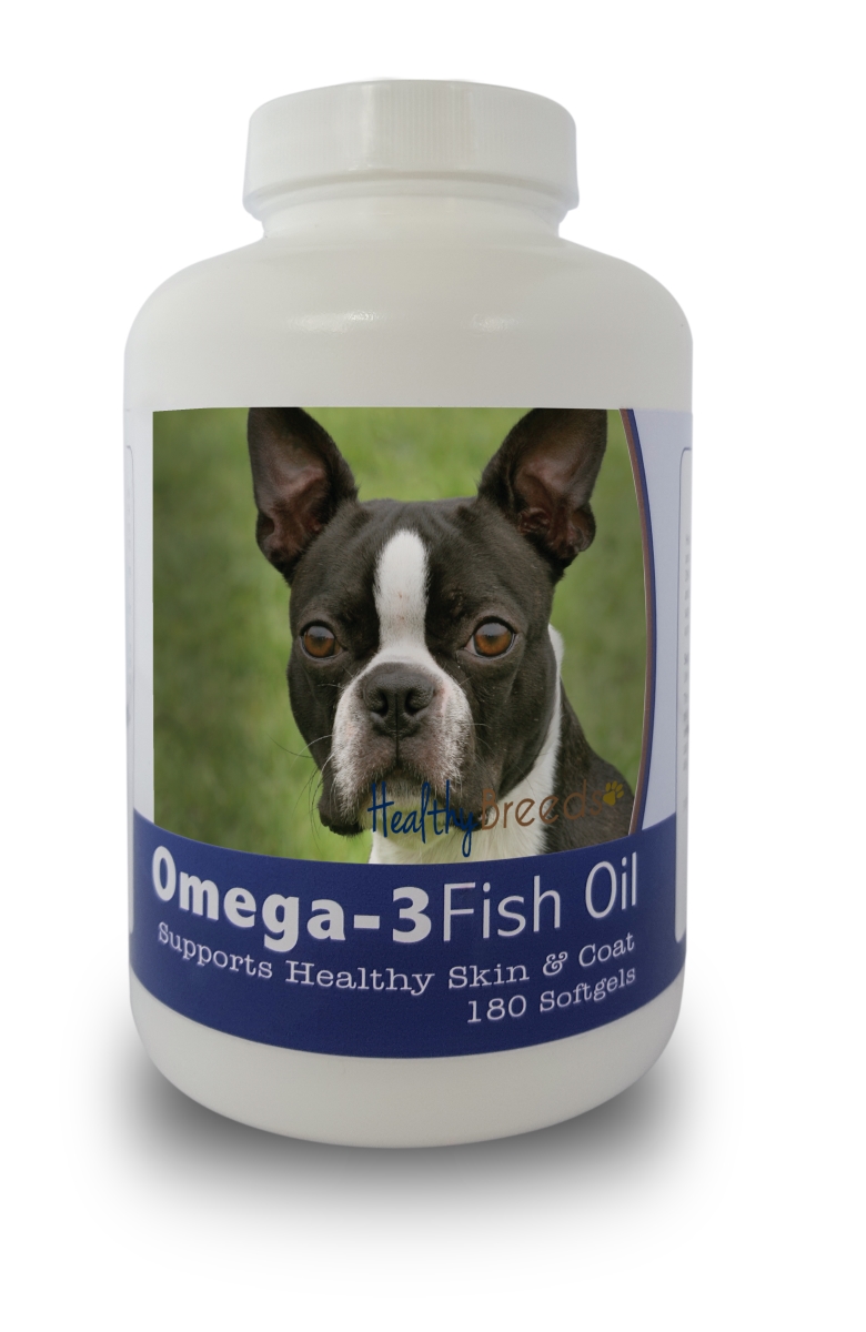 Picture of Healthy Breeds 840235141150 Boston Terrier Omega-3 Fish Oil Softgels&#44; 180 Count