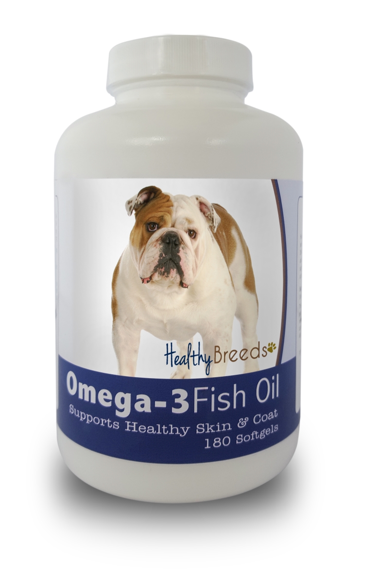 Picture of Healthy Breeds 840235141174 Bulldog Omega-3 Fish Oil Softgels&#44; 180 Count