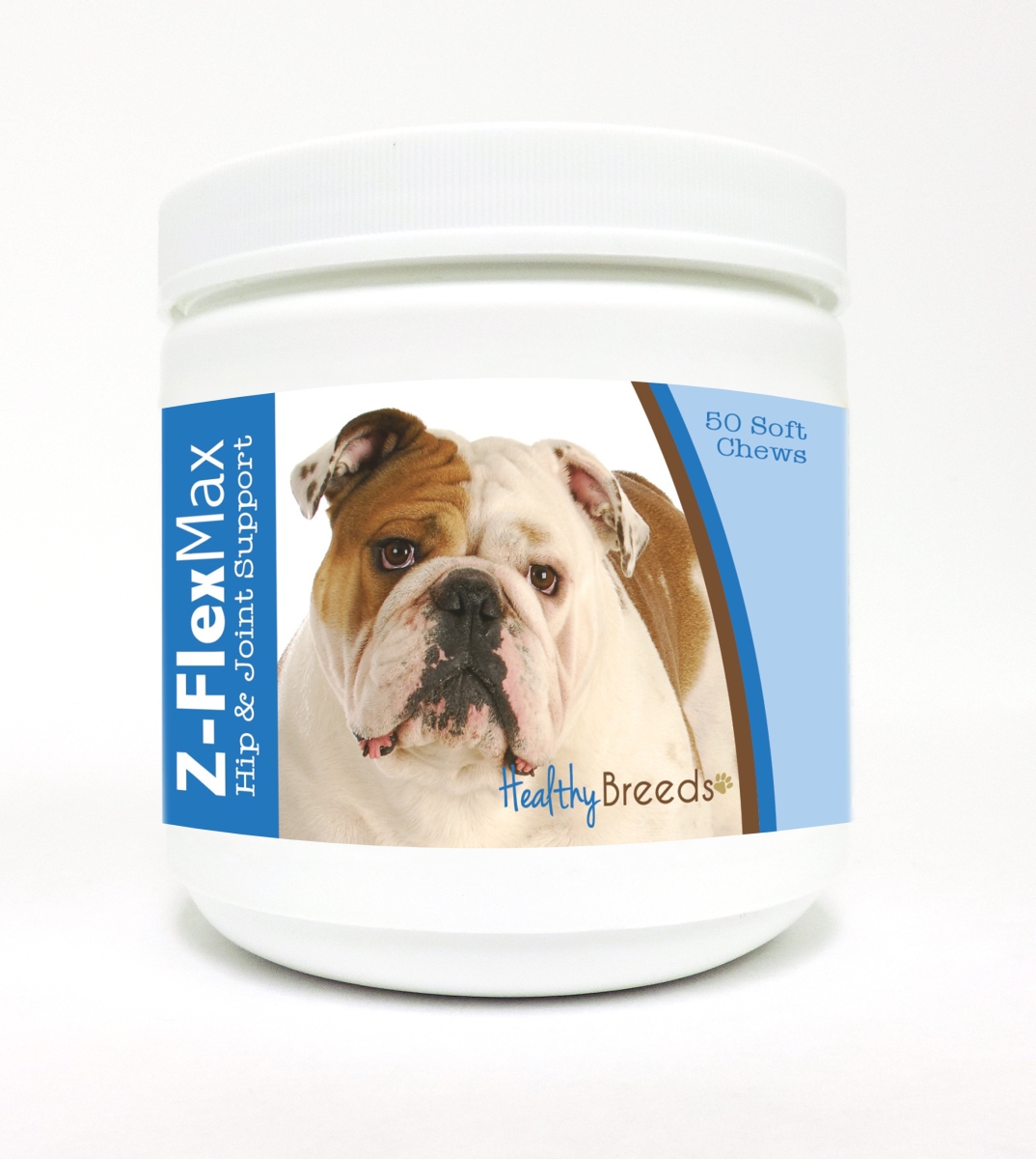Picture of Healthy Breeds 840235104025 Bulldog Z-Flex Max Hip & Joint Soft Chews&#44; 50 Count