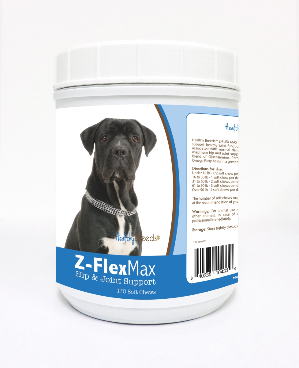 Picture of Healthy Breeds 840235104339 Cane Corso Z-Flex Max Hip & Joint Soft Chews, 170 Count