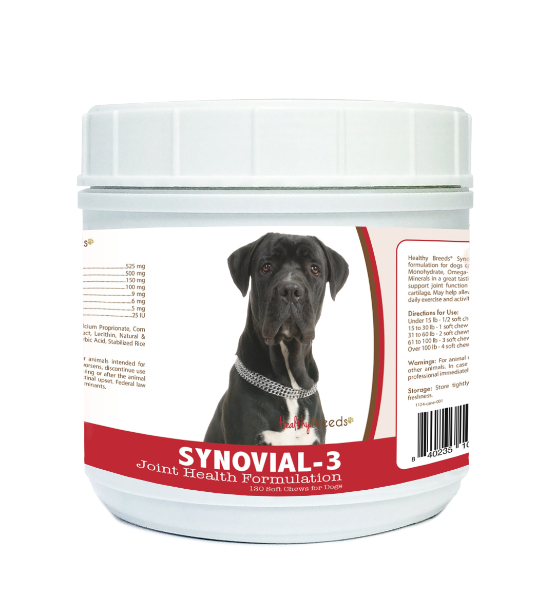 Picture of Healthy Breeds 840235104346 Cane Corso Synovial-3 Joint Health Formulation, 120 Count