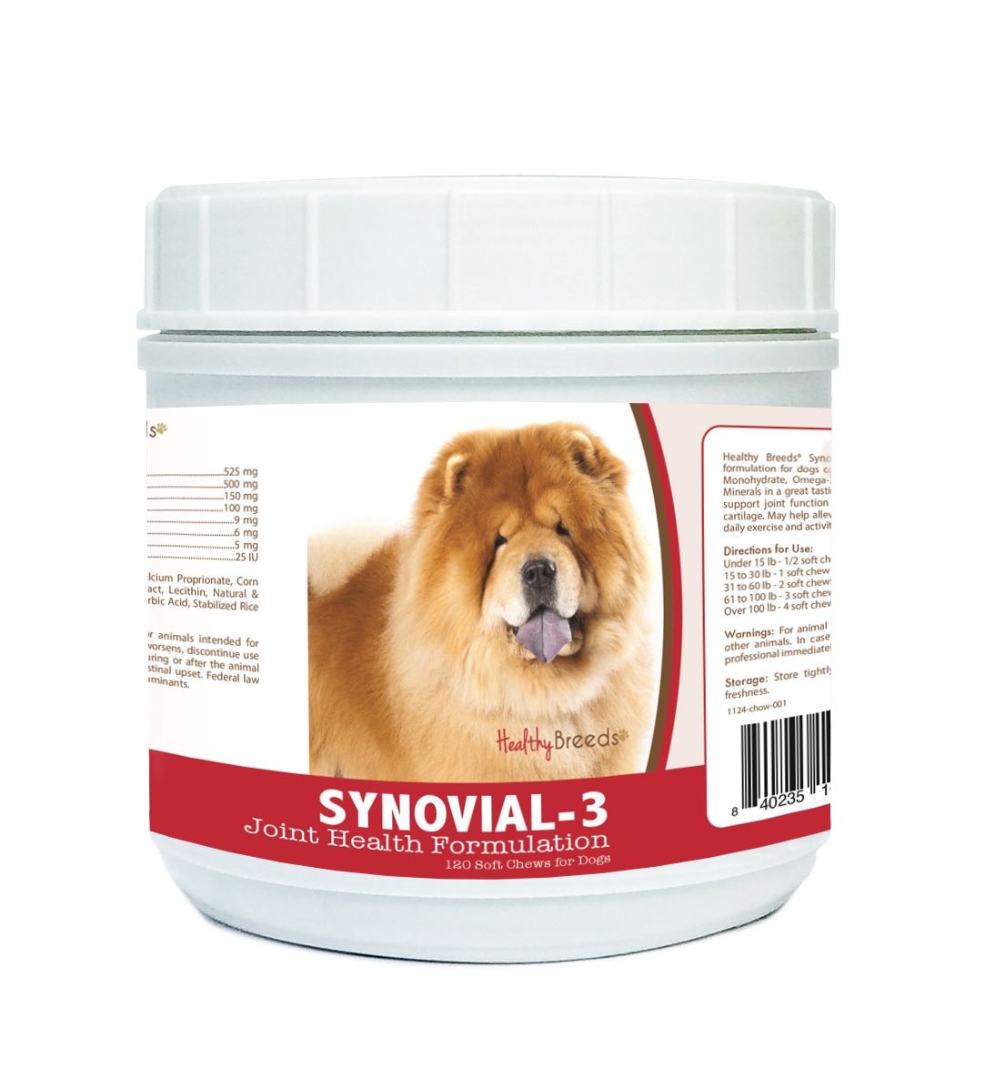 Picture of Healthy Breeds 840235104902 Chow Chow Synovial-3 Joint Health Formulation, 120 Count