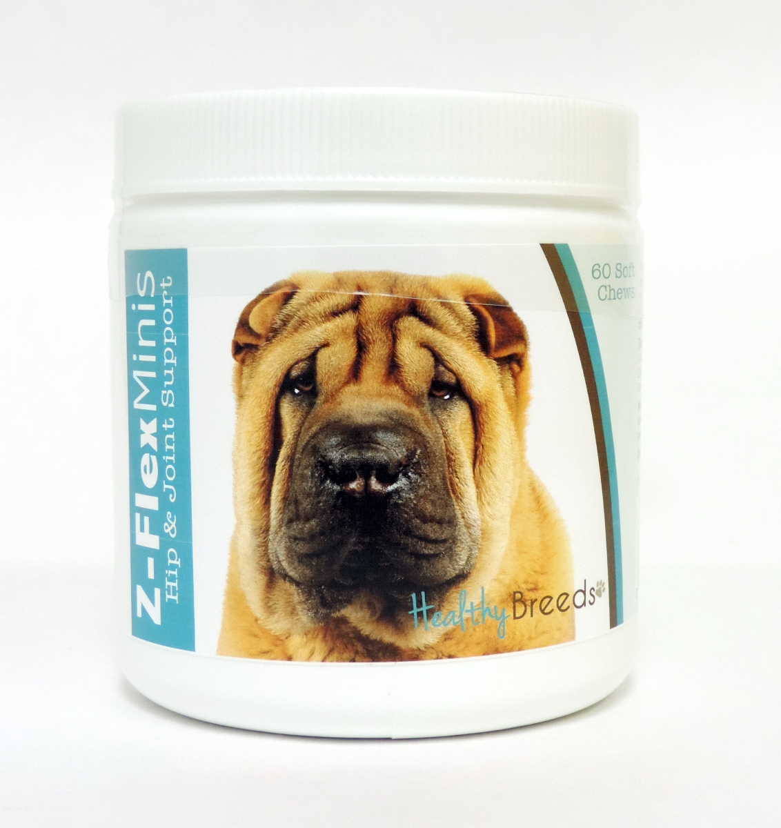 Picture of Healthy Breeds 840235105534 Chinese Shar Pei Z-Flex Minis Hip & Joint Support Soft Chews&#44; 60 Count