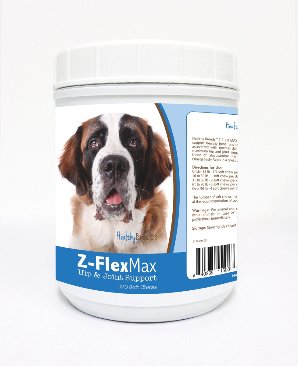 Picture of Healthy Breeds 840235115083 Saint Bernard Z-Flex Max Hip & Joint Soft Chews, 170 Count