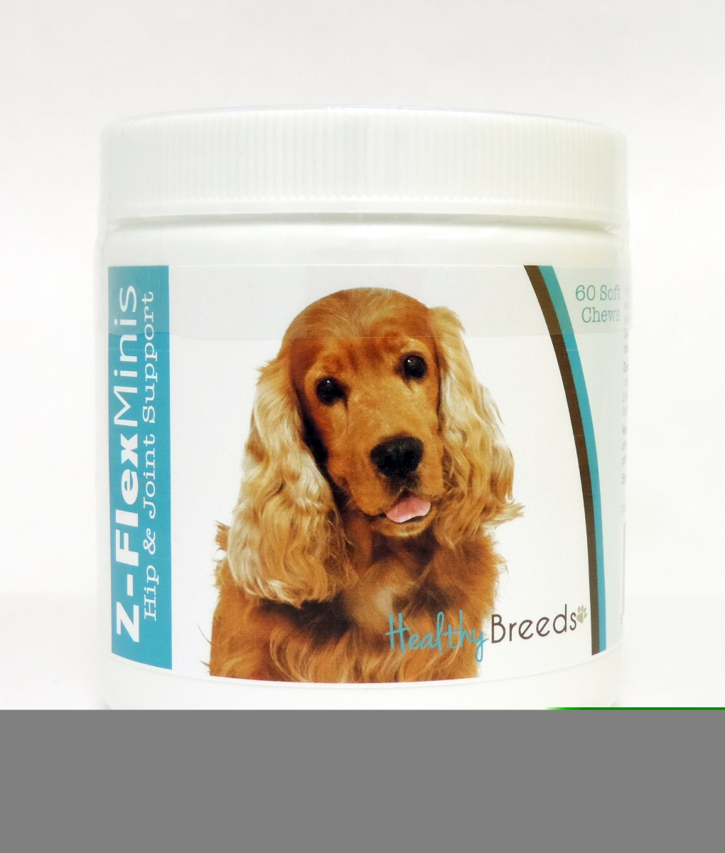 Picture of Healthy Breeds 840235105701 Cocker Spaniel Z-Flex Minis Hip & Joint Support Soft Chews&#44; 60 Count