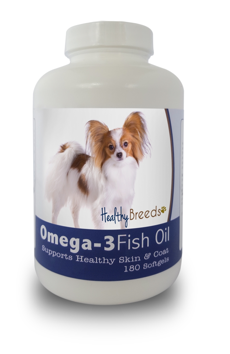 Picture of Healthy Breeds 840235141778 Papillon Omega-3 Fish Oil Softgels&#44; 180 Count