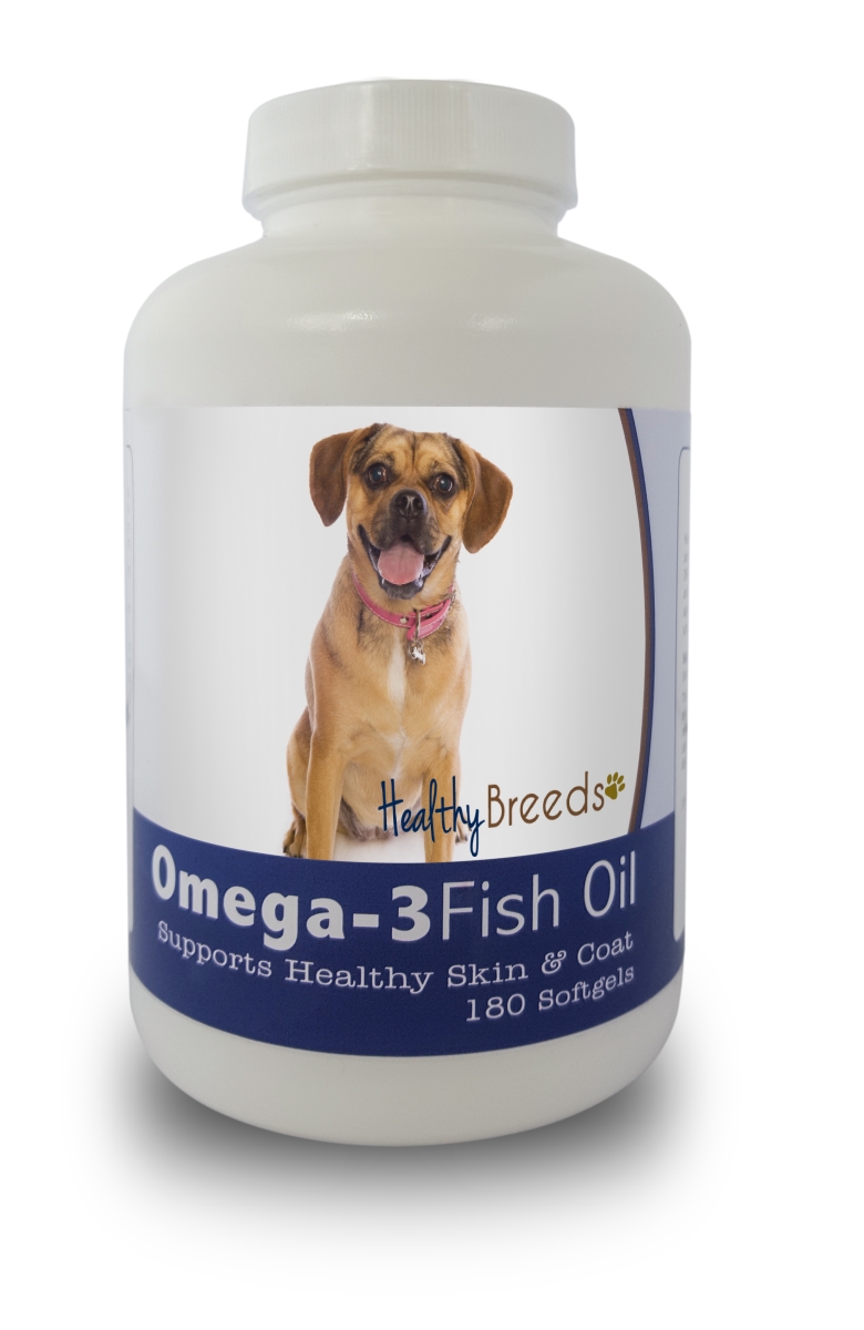 Picture of Healthy Breeds 840235141853 Puggle Omega-3 Fish Oil Softgels&#44; 180 Count