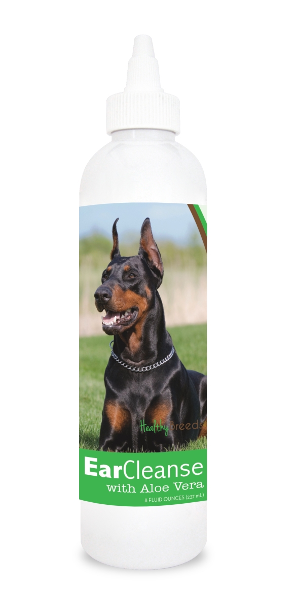 Picture of Healthy Breeds 840235106333 8 oz Doberman Pinscher Ear Cleanse with Aloe Vera Cucumber Melon