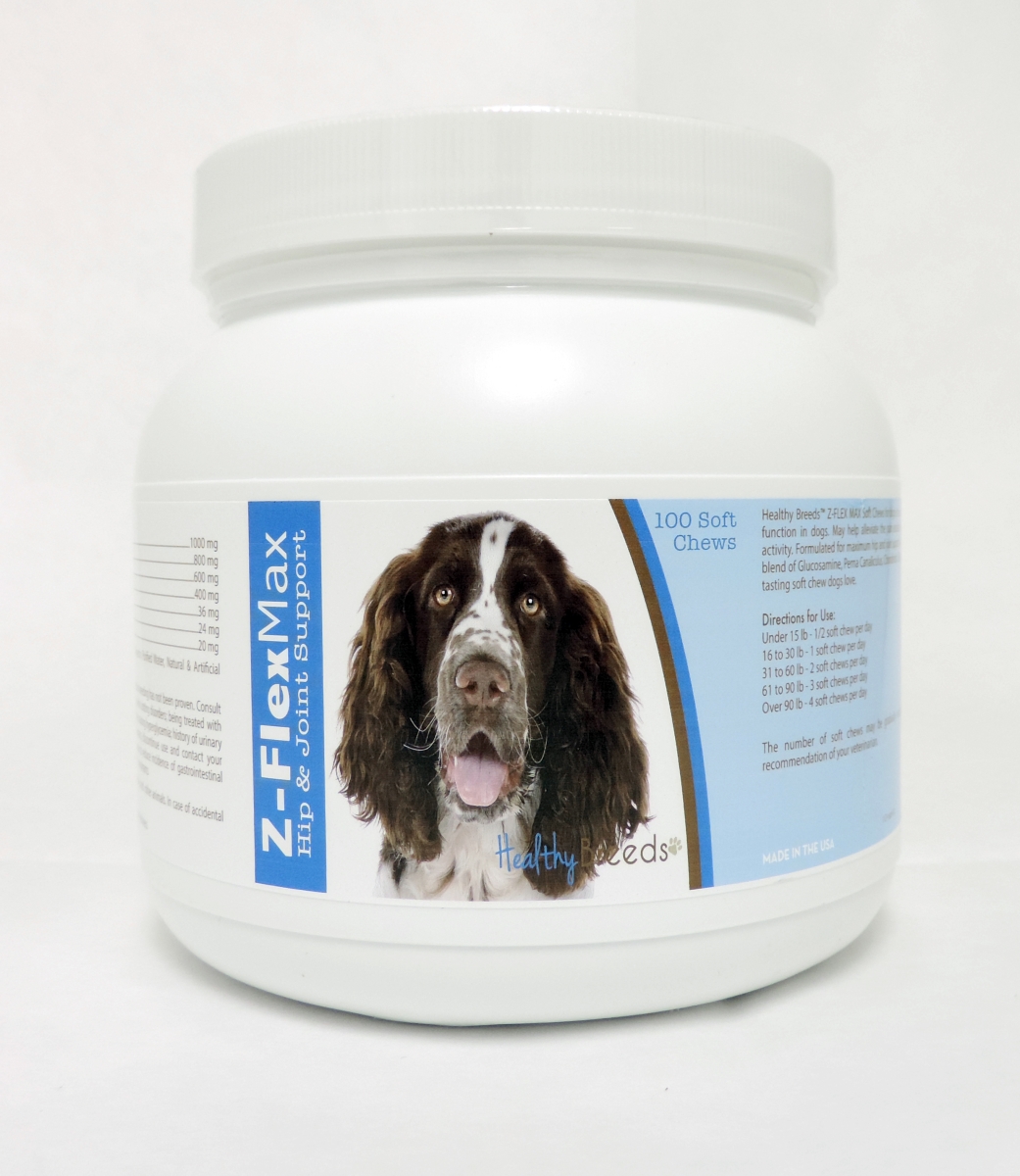 Picture of Healthy Breeds 840235106869 English Springer Spaniel Z-Flex Max Hip & Joint Soft Chews - 100 count