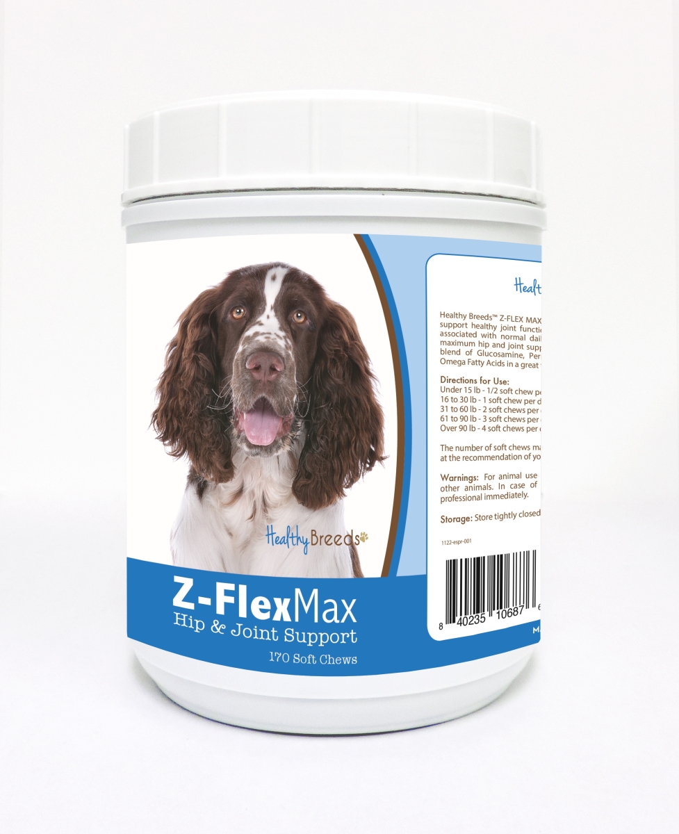 Picture of Healthy Breeds 840235106876 English Springer Spaniel Z-Flex Max Hip & Joint Soft Chews - 170 count