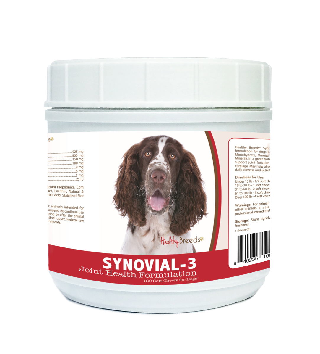 Picture of Healthy Breeds 840235106883 English Springer Spaniel Synovial-3 Joint Health Formulation - 120 count