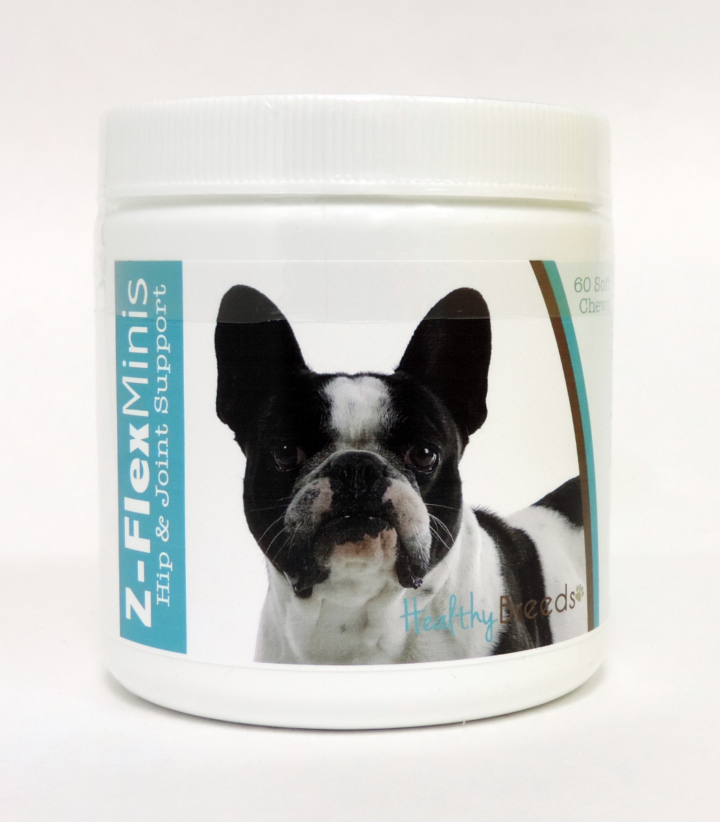 Picture of Healthy Breeds 840235107194 French Bulldog Z-Flex Minis Hip & Joint Support Soft Chews - 60 count