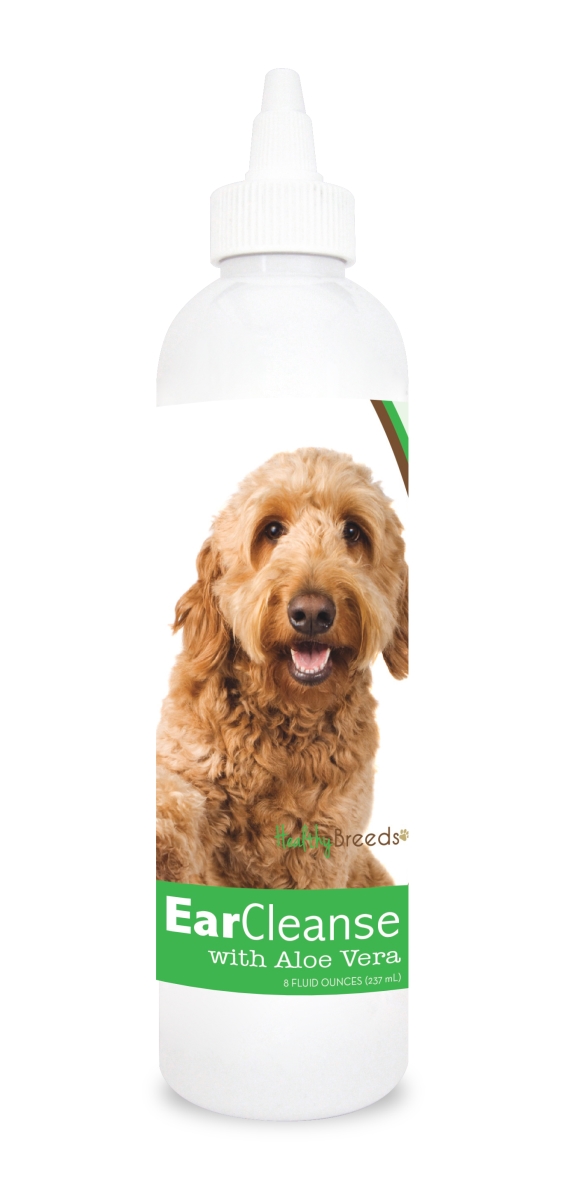 Picture of Healthy Breeds 840235107231 8 oz Goldendoodle Ear Cleanse with Aloe Vera Cucumber Melon