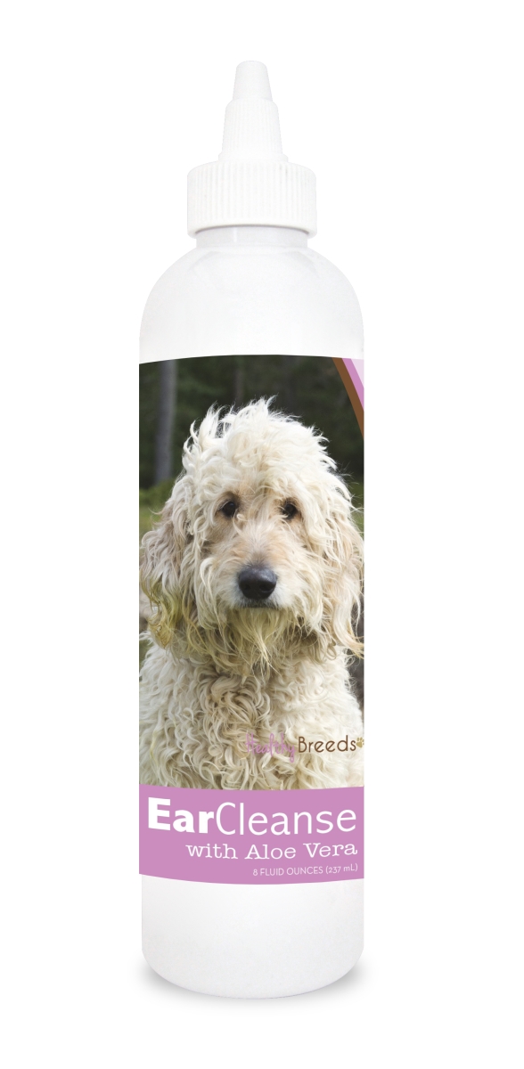 Picture of Healthy Breeds 840235107248 8 oz Goldendoodle Ear Cleanse with Aloe Vera Sweet Pea & Vanilla