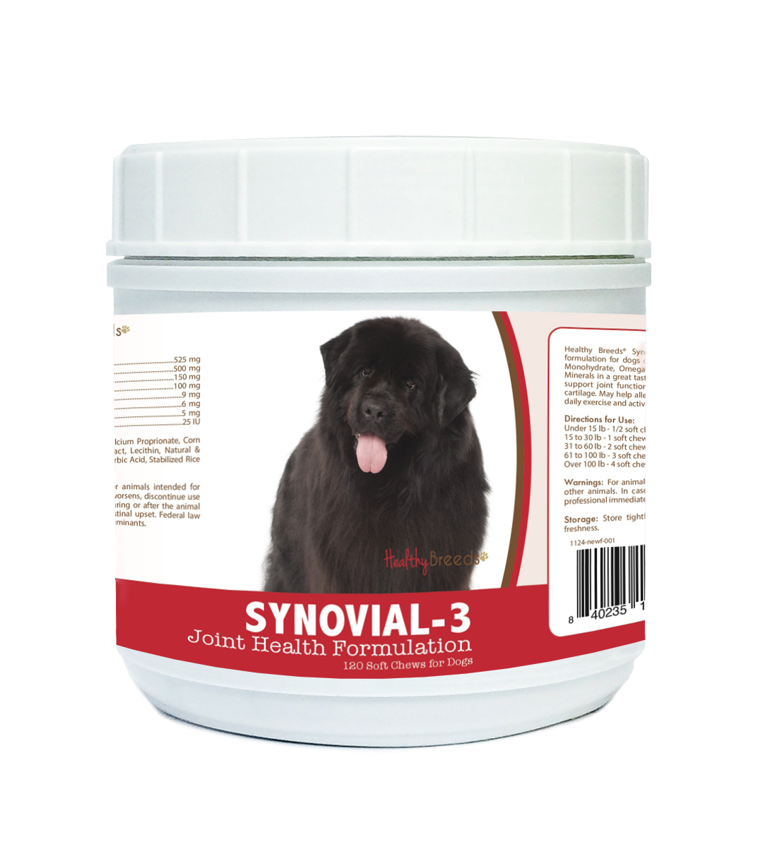 Picture of Healthy Breeds 840235111696 Newfoundland Synovial-3 Joint Health Formulation - 120 Count