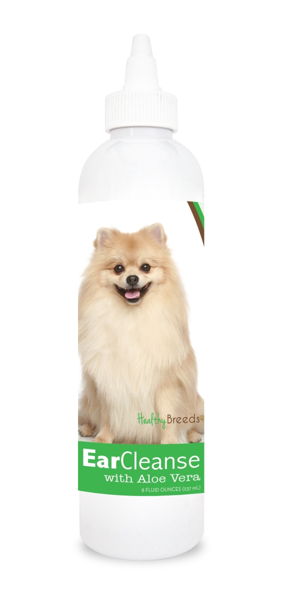 Picture of Healthy Breeds 840235112433 8 oz Pomeranian Ear Cleanse with Aloe Vera Cucumber Melon