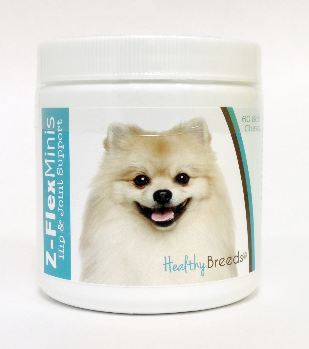 Picture of Healthy Breeds 840235112556 Pomeranian Z-Flex Minis Hip & Joint Support Soft Chews - 60 Count