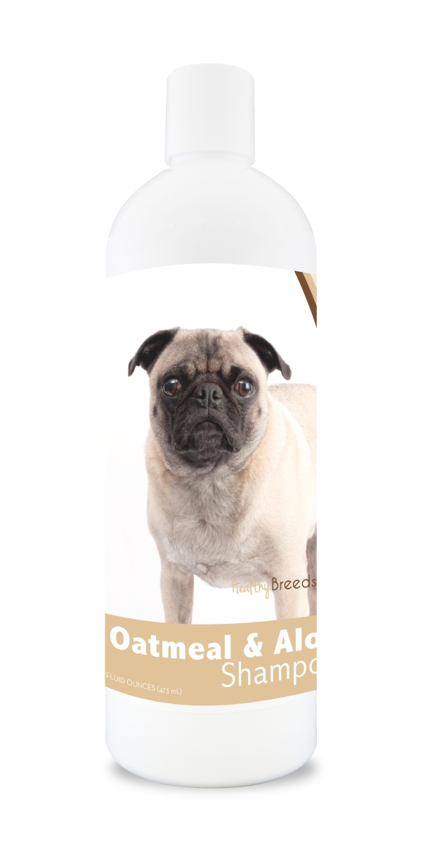 Picture of Healthy Breeds 840235112938 16 oz Pug Oatmeal Shampoo - Aloe