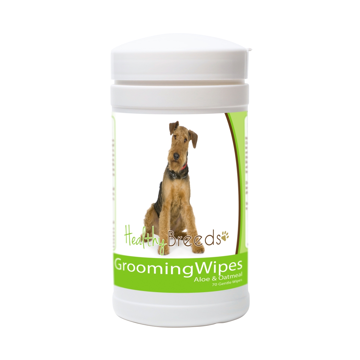 Picture of Healthy Breeds 840235151357 Airedale Terrier Grooming Wipes
