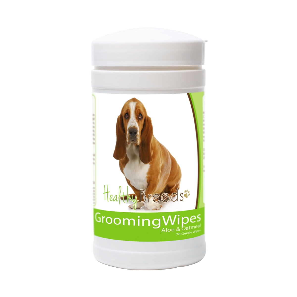 Picture of Healthy Breeds 840235151432 Basset Hound Grooming Wipes