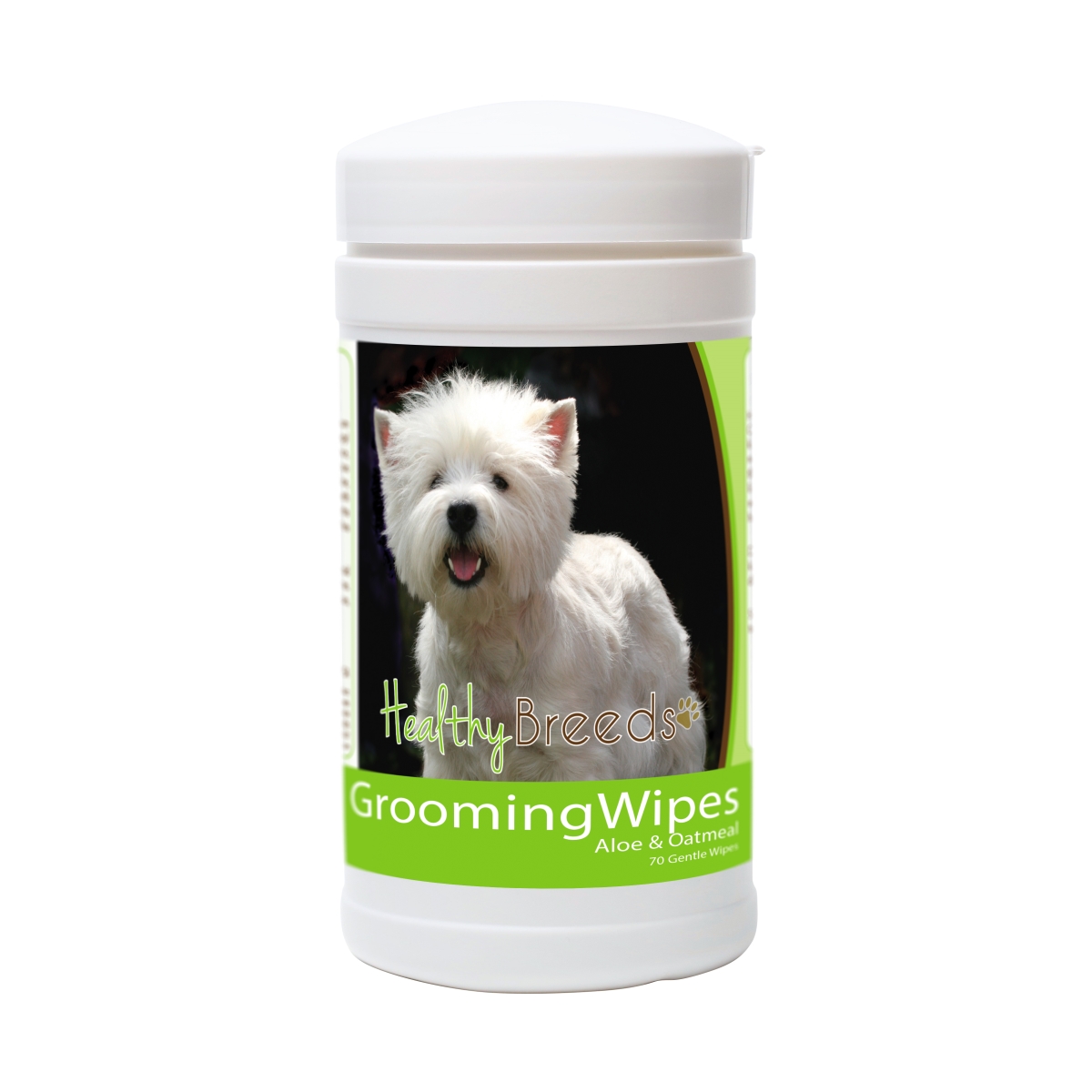 Picture of Healthy Breeds 840235151593 West Highland White Terrier Grooming Wipes